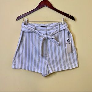 1. State Shorts Stripe Tie Waist Size 12 White Yellow NWT